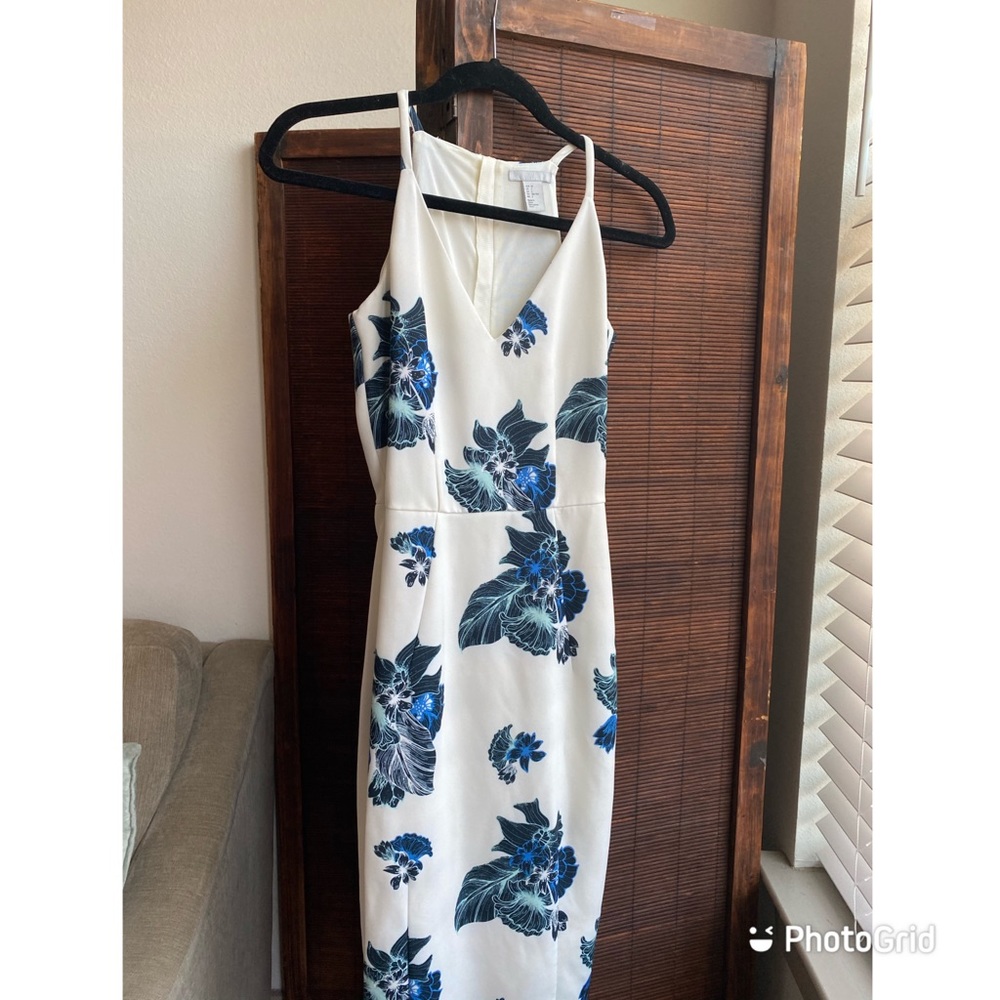 Floral midi bodycon dress